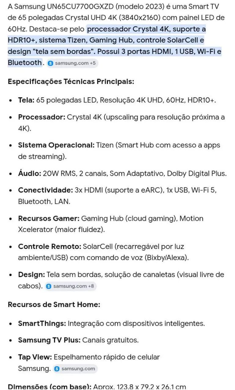 Tv Samsung smart 65 polegadas - TVs - Telégrafo, Belém 1495050803 | OLX