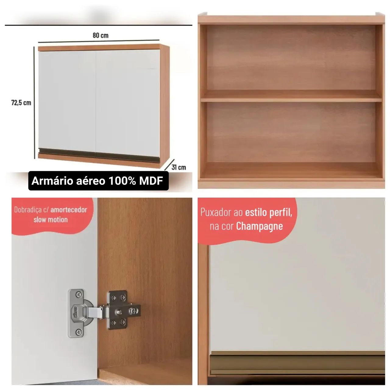 Armários aéreos 100% MDF  - Foto 4