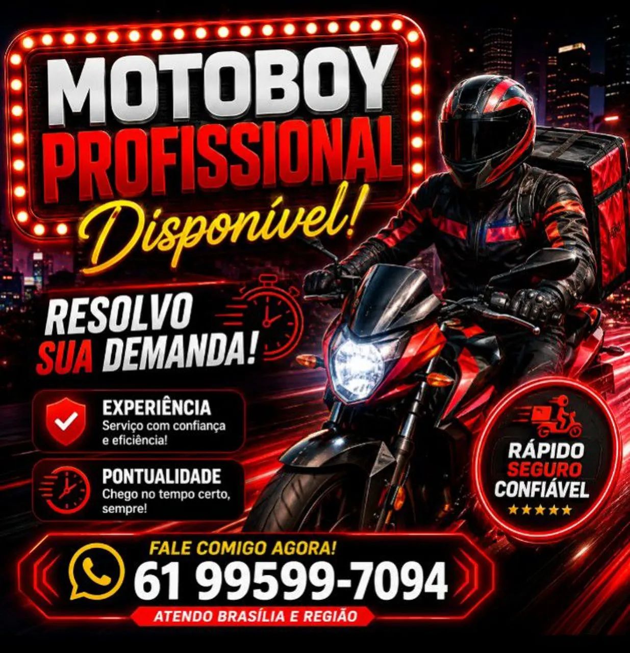 Motoboy profissional resolvo sua demanda 