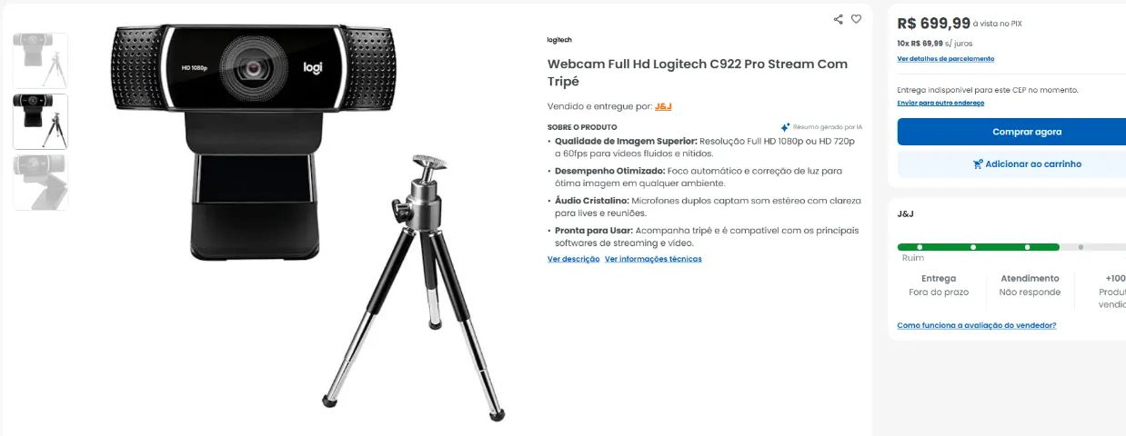 logitech c922 Pro Stream - Foto 4