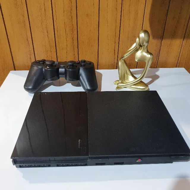 PS2 com controle novo e MemoryCard