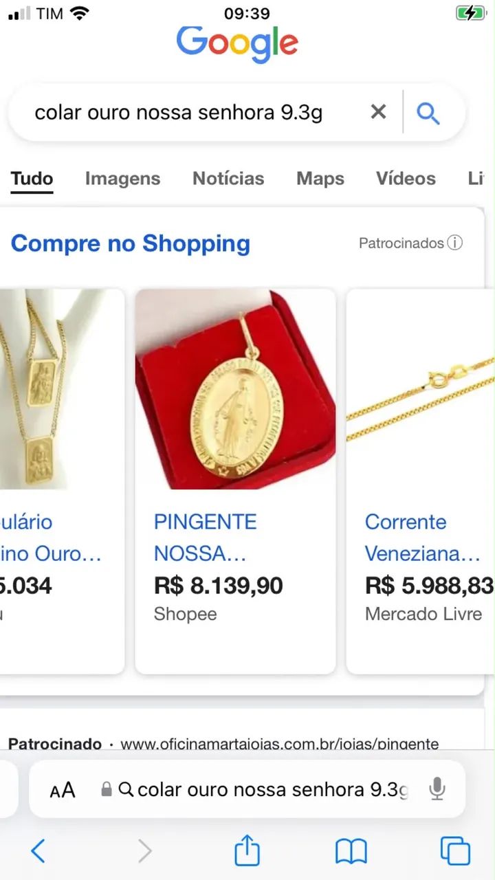 Colar Nossa senhora em ouro 18k  - Foto 3