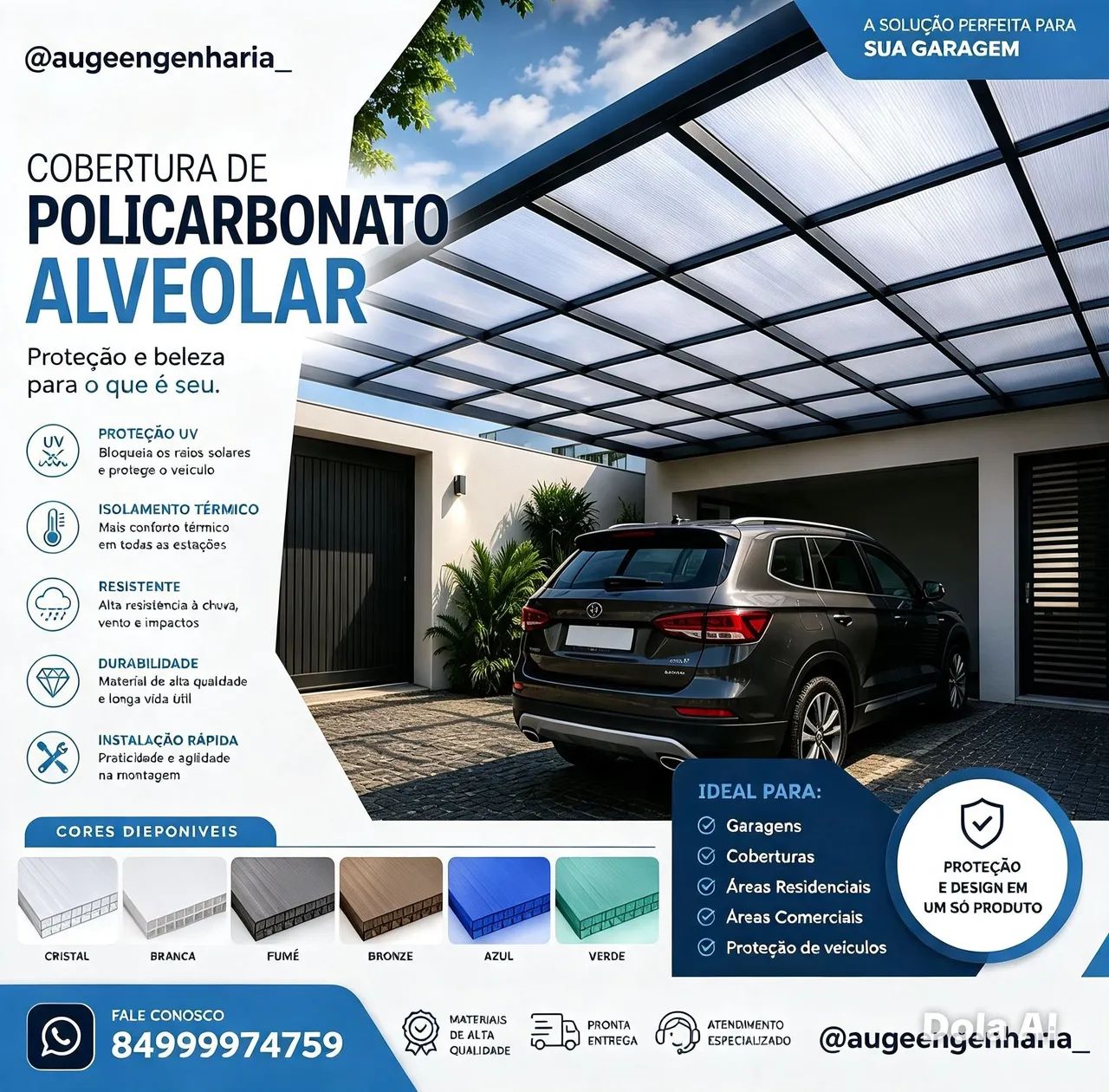 Pergolado,  estruturas em alumínio, garagem e coberturas.  - Foto 2