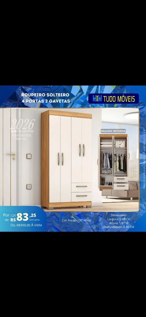 Roupeiro solteiro 
