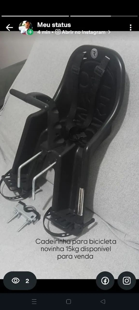 Cadeirinha para bicicleta  - Foto 4