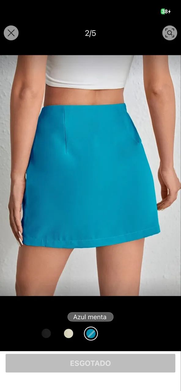 Saia azul shein - Foto 2