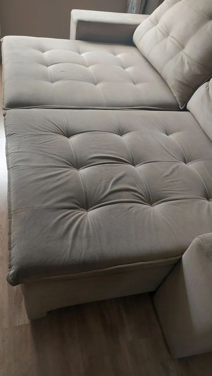 Sofá  Retrátil 4 lugares suede - Foto 2