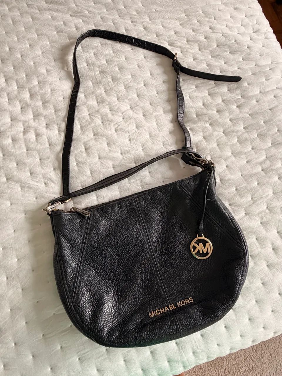 Bolsa Michael Kors couro original preta 