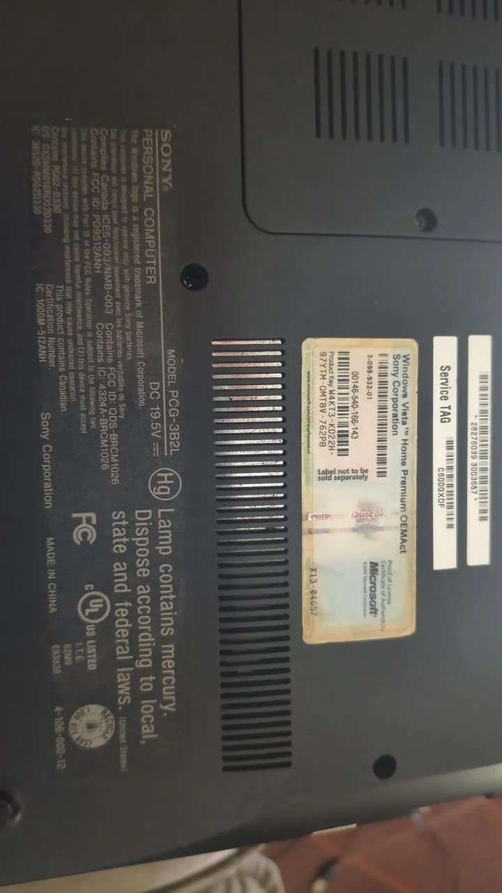 Notebook Sony Vaio PCG-3B2L - Foto 2