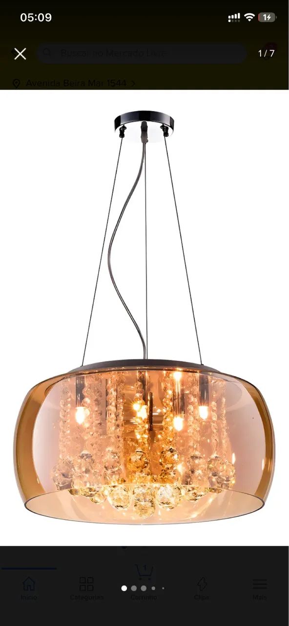 ? Luminária Pendente de Cristal Soho Bella - Design Sofisticado - Foto 2