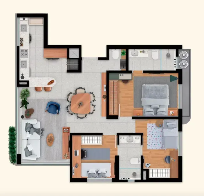 PLANTA 95m²
