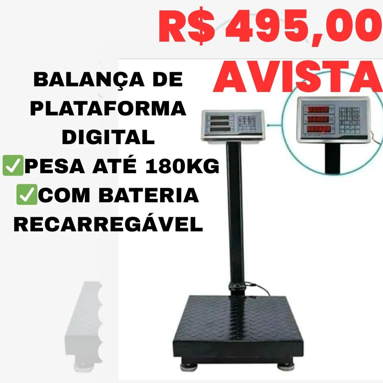 Balança de plataforma 180kg