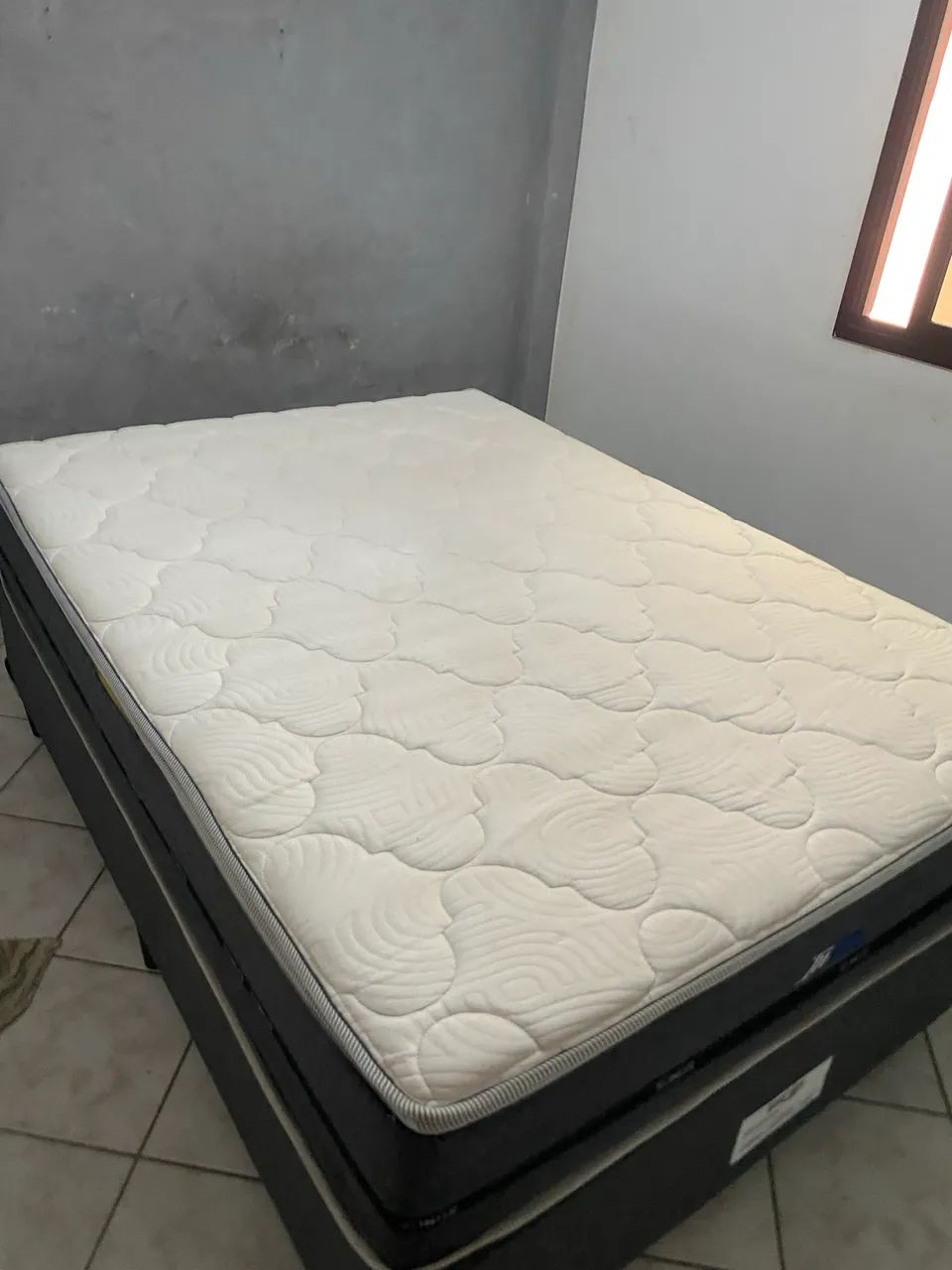 Cama Box Casal Intense Grey Aster + Colchão D28 com Molas Ensacadas - Foto 2