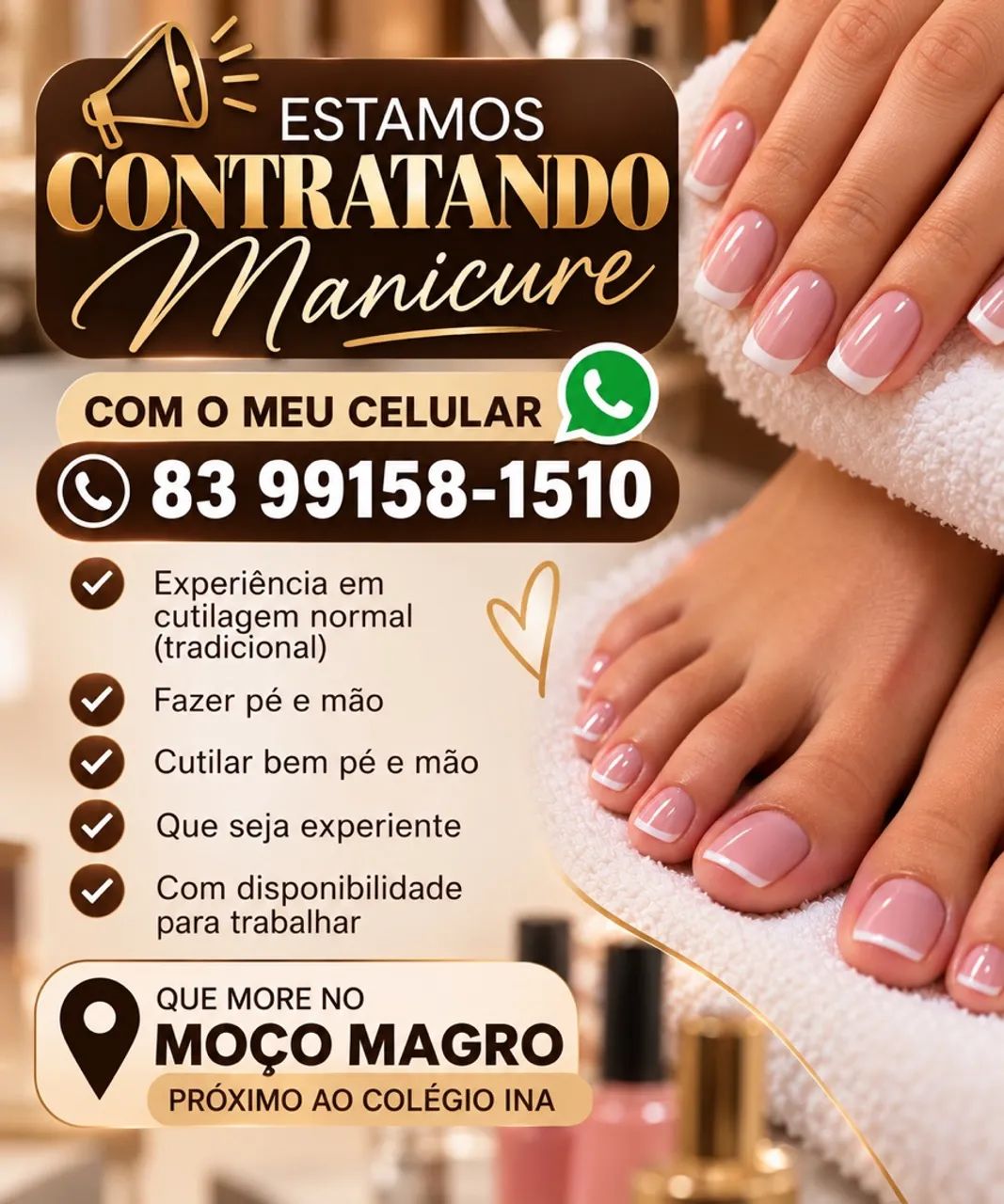 Contrata-se manicure 