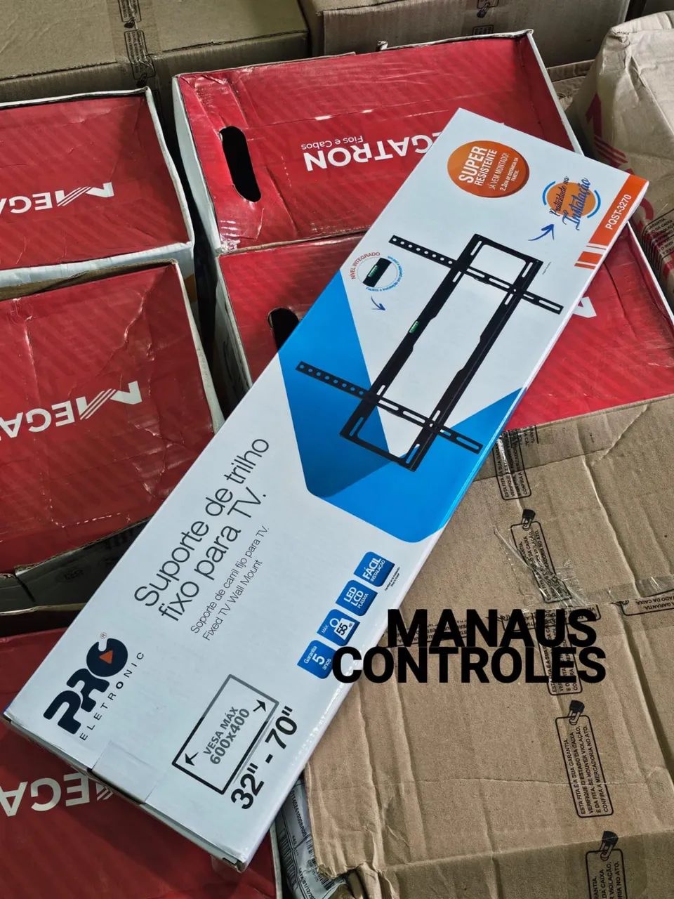 Suporte para tv fixo trilho 32 a 70 polegadas 