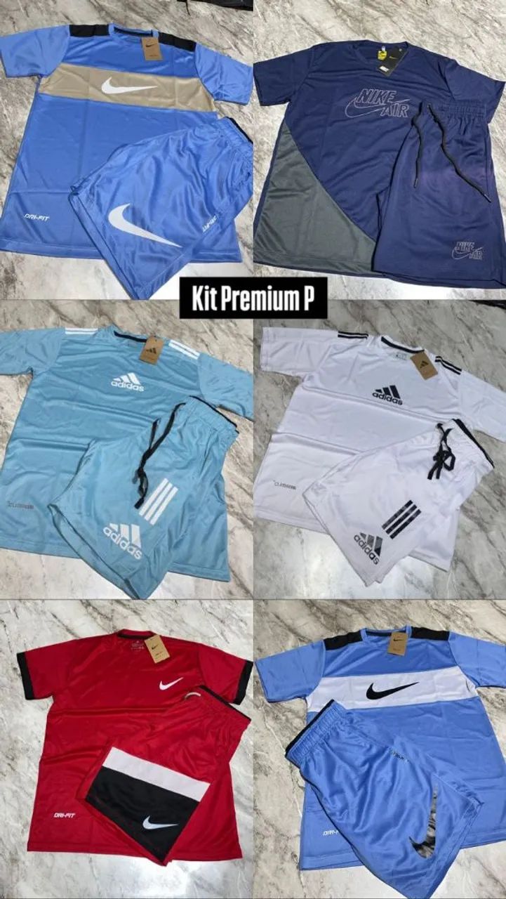 conjunto dry fit adidas do p ao gg