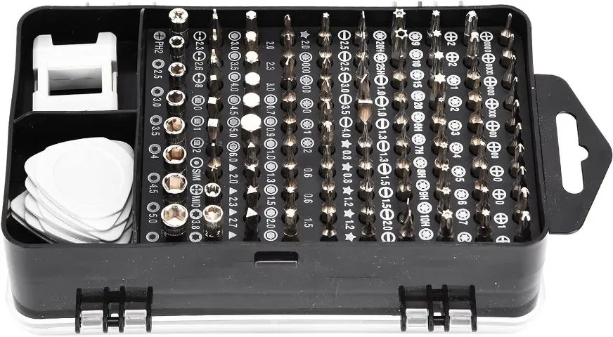 Jogo Chaves 115 Pcs - Kit de Ferramentas Ponteiras para Conserto de Celular Iphone Noteboo - Foto 3