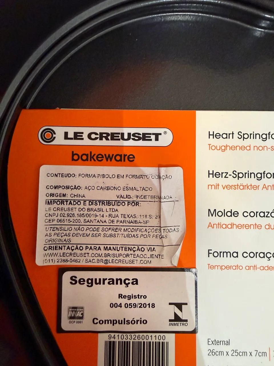 LE CREUSET BAKEWARE - FORMA DE BOLO CORAÇÃO SPRINGFORM - Foto 3
