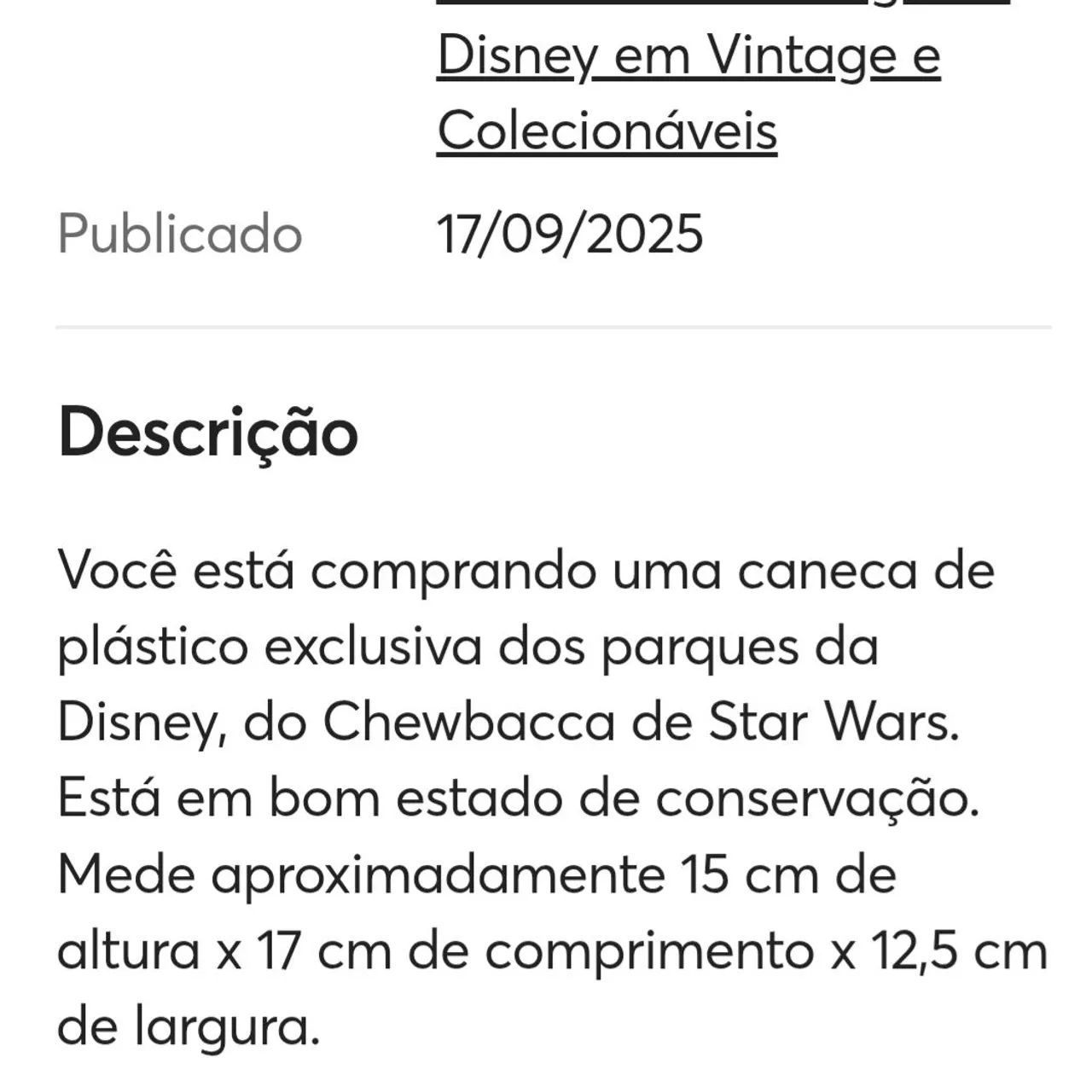 Caneca star wars Chewbacca comprado na Disney.  - Foto 5