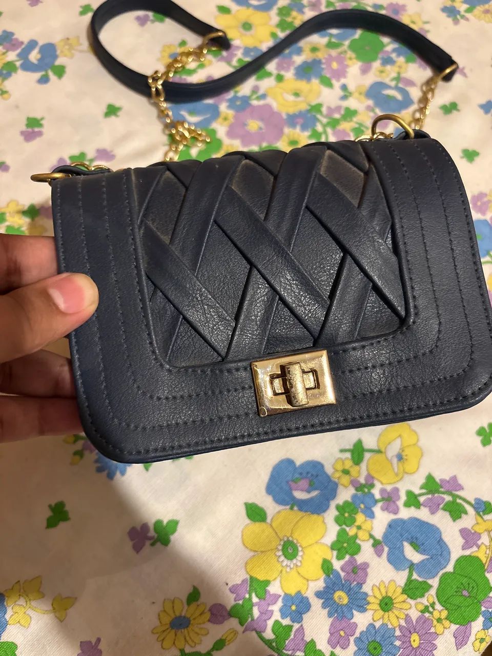 BOLSA DE OMBRO AZUL MARINHO  - Foto 2