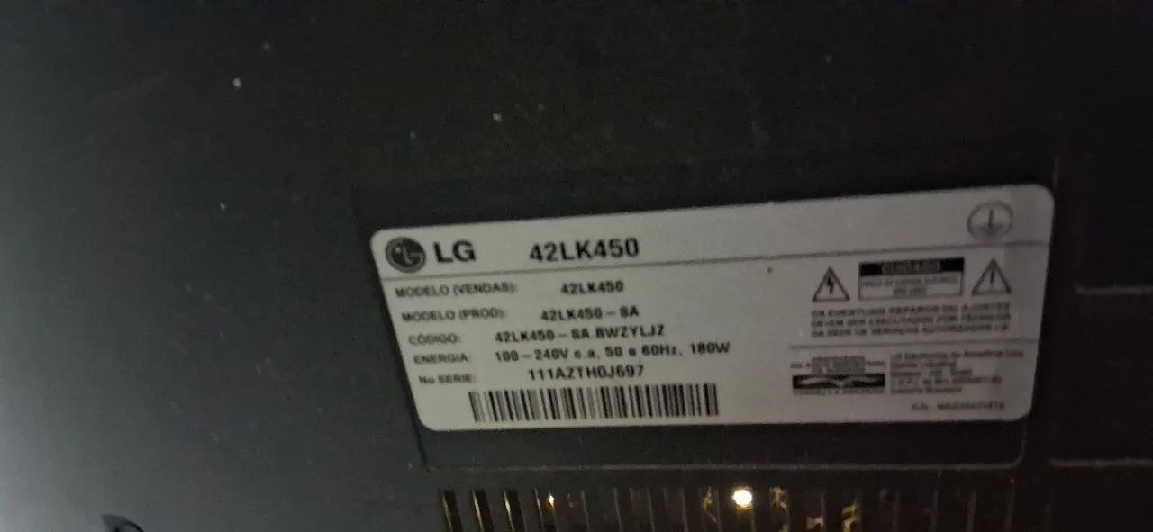 Tv LG 42 polegadas com conversor digital integrado e controle remoto ( nao é smart !!!!)! - Foto 3