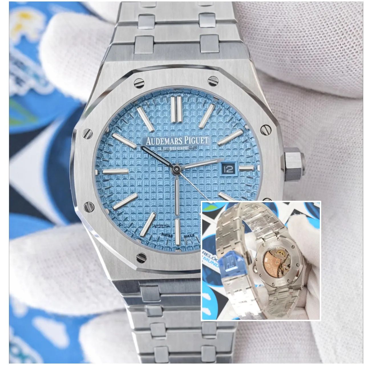 Relógio AP ROYAL OAK ICE BLUE