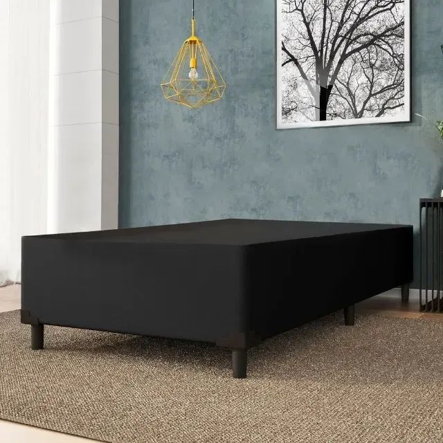 Base box preto solteiro