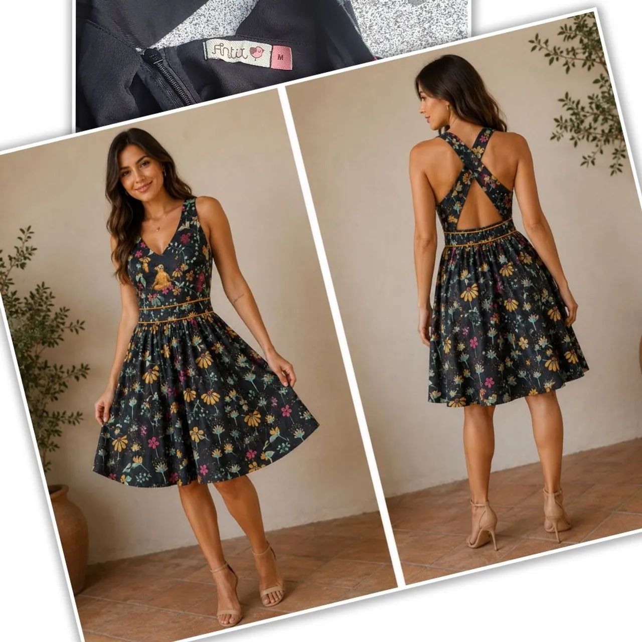 Vestido Antix borboleta  Tam M