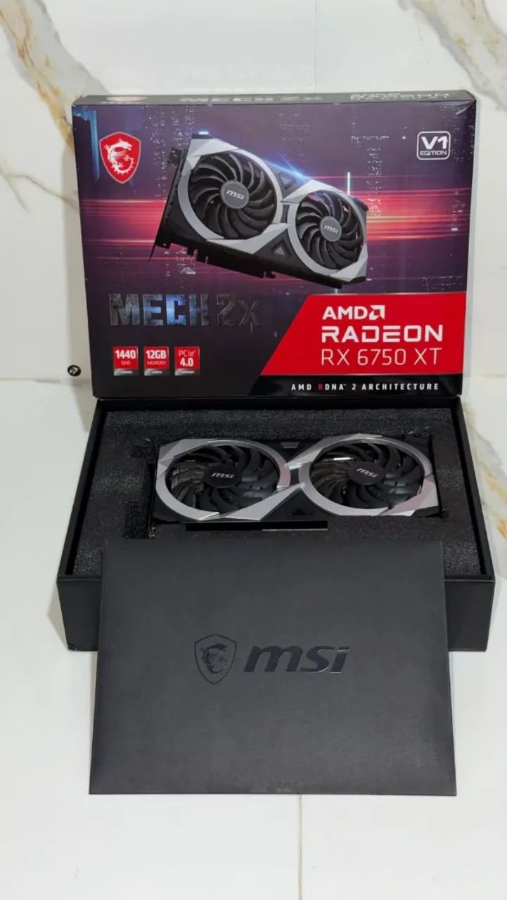 Placa Vídeo RX6750XT 12GB Zerada Na Caixa