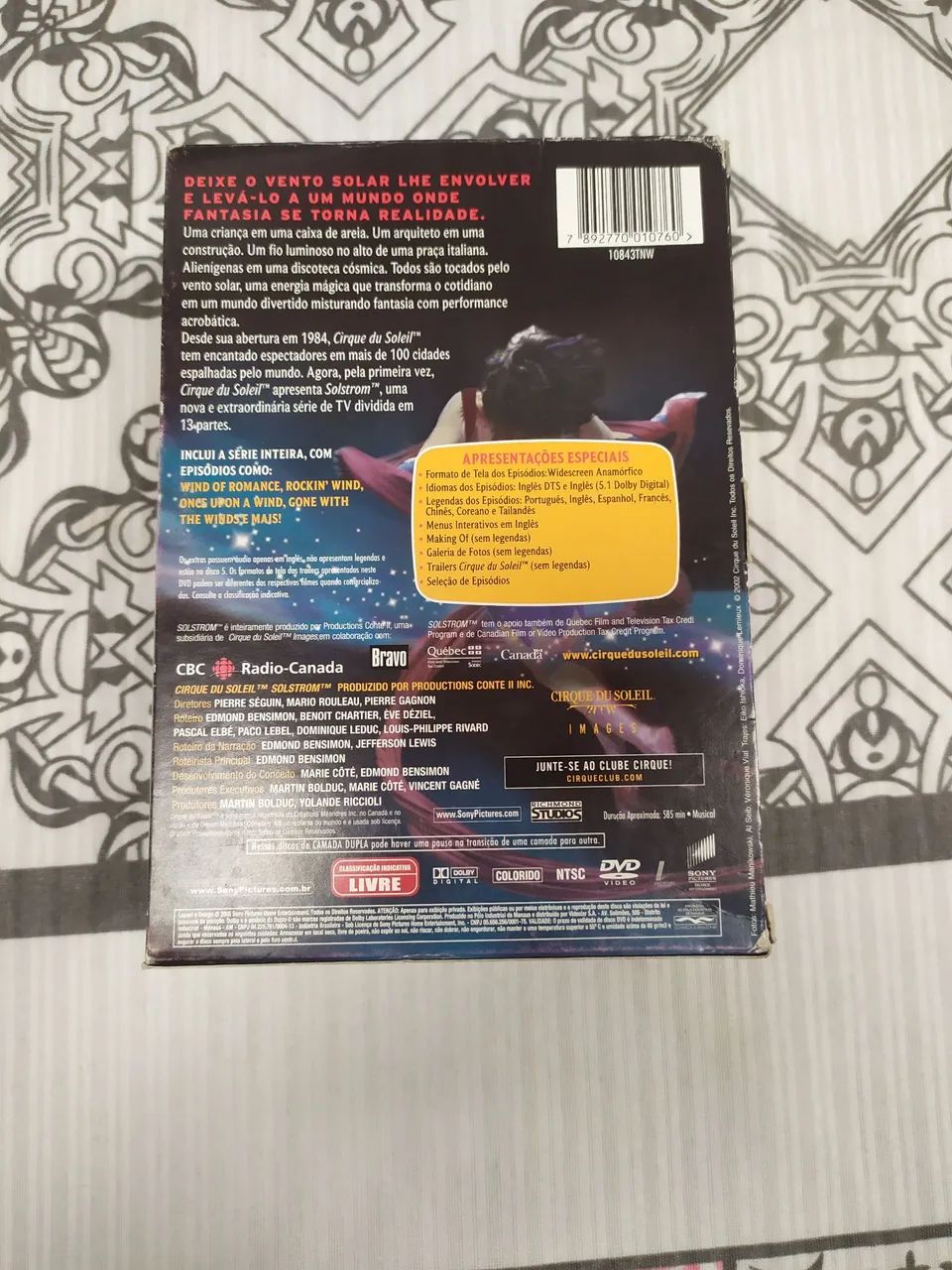 Cirque Du Soleil Solstrom Dvd box set completo circo de sole - Foto 5