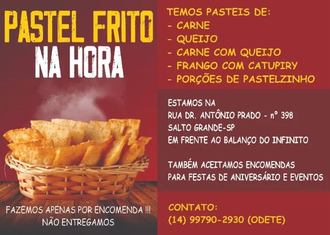 Pastel Frito na hora