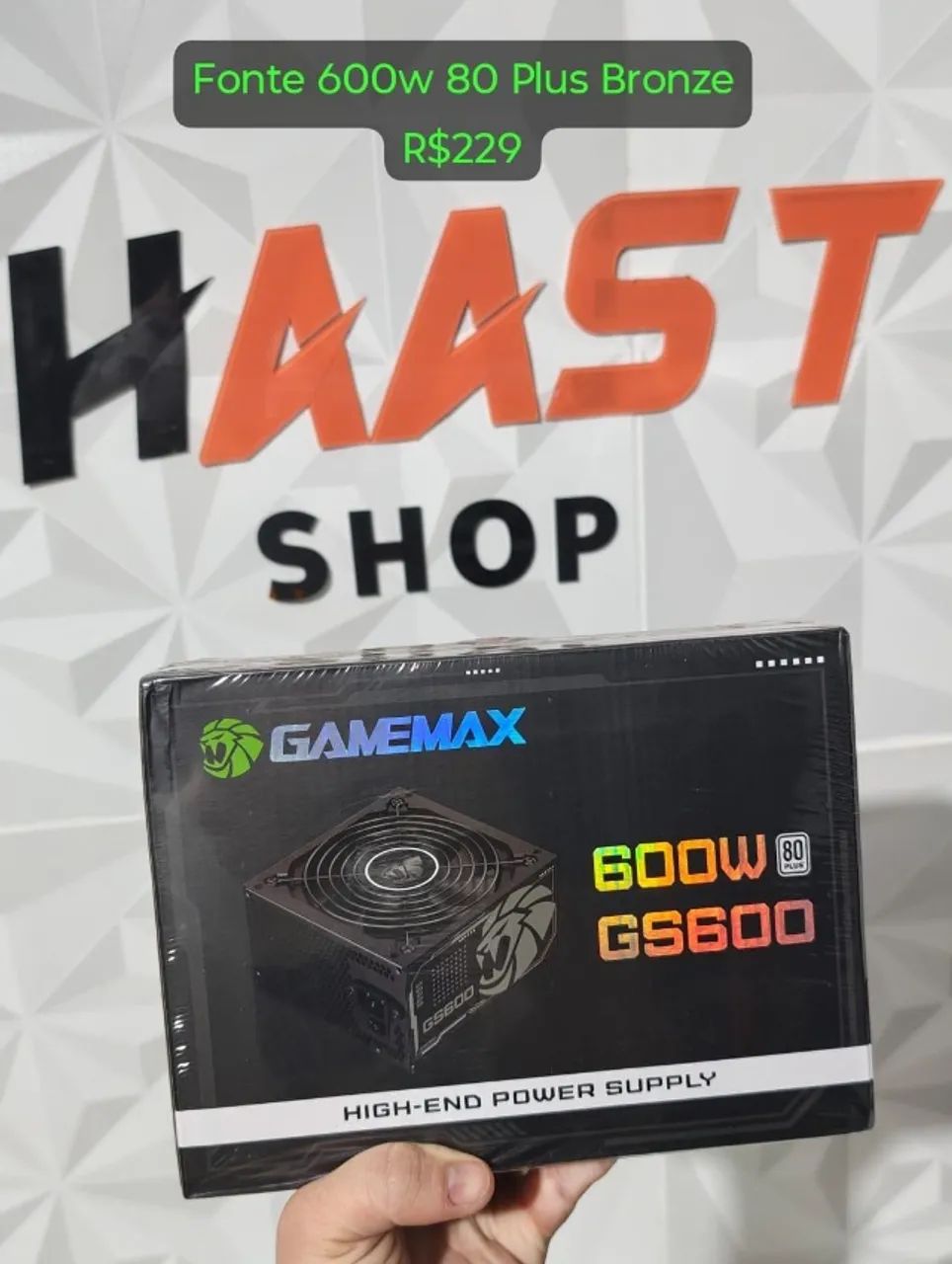 Fonte 600w 80 Plus Bronze Novo