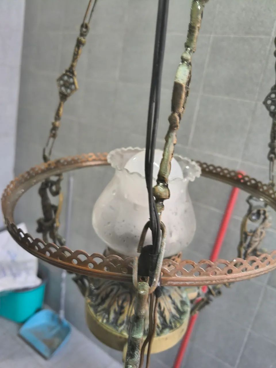 Lustre de bronze antigo  - Foto 2