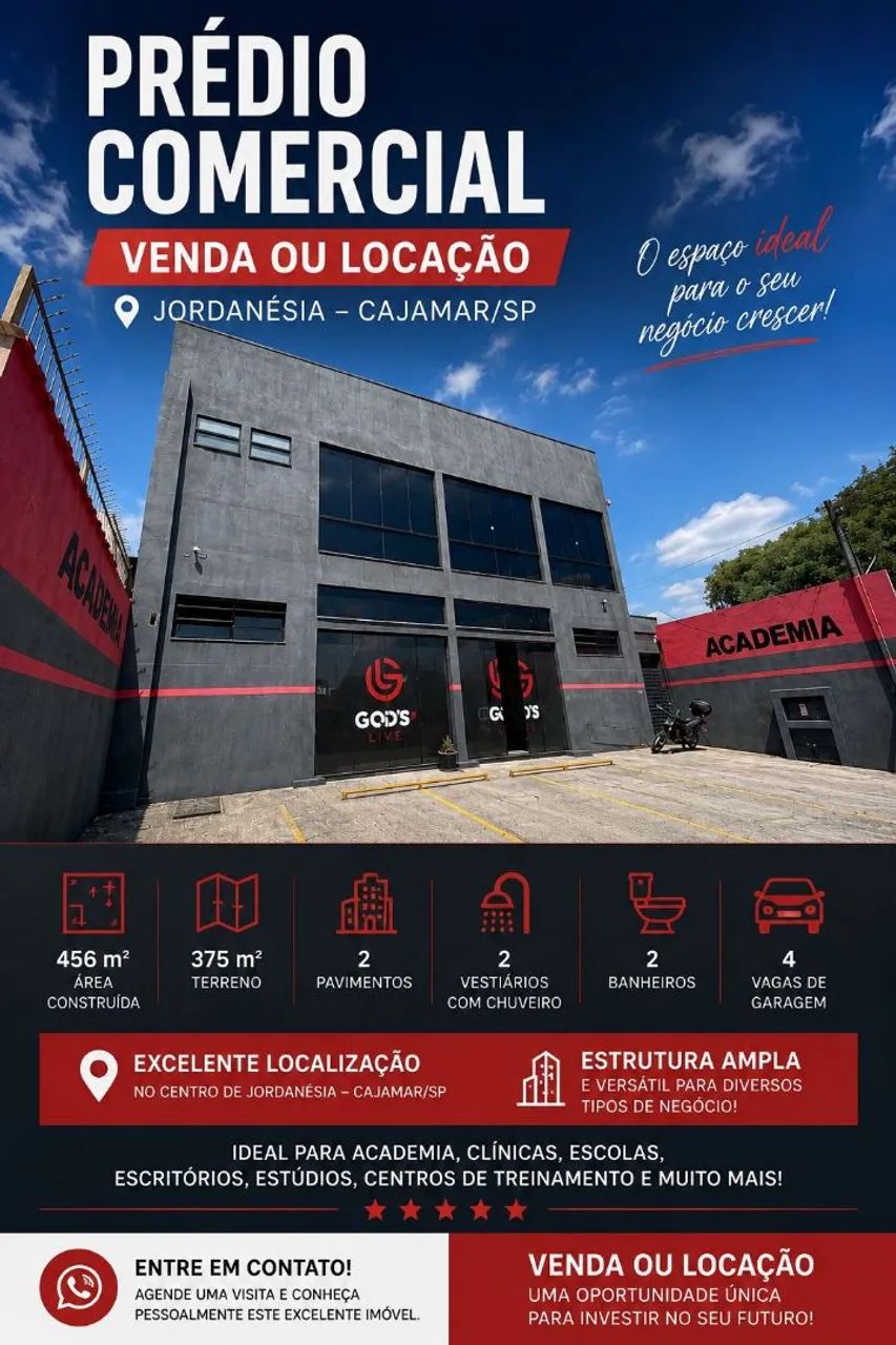 Prédio comercial para locação e venda em Jordanesia Cajamar