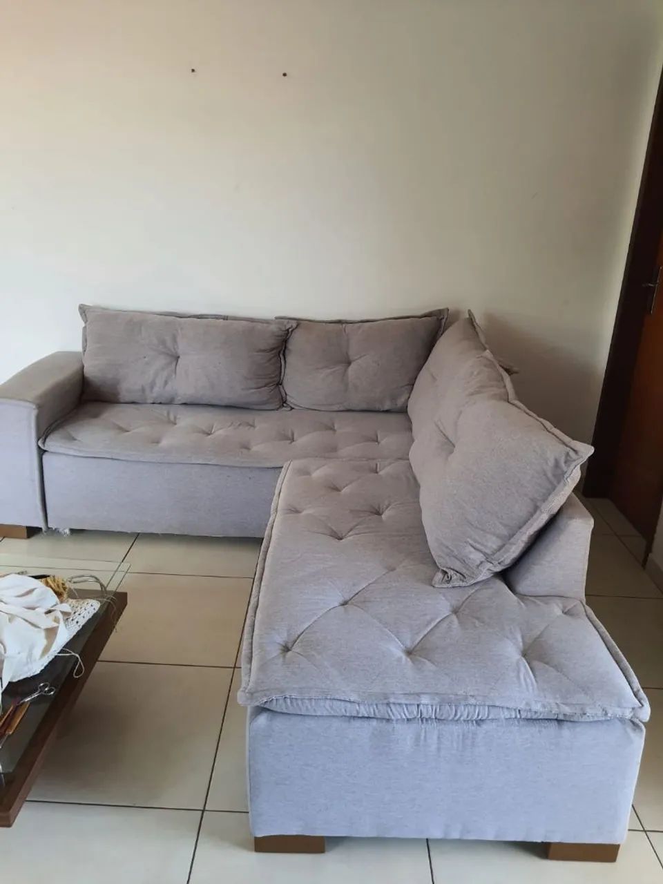 Vendo sofá L + puf grande  - Foto 3