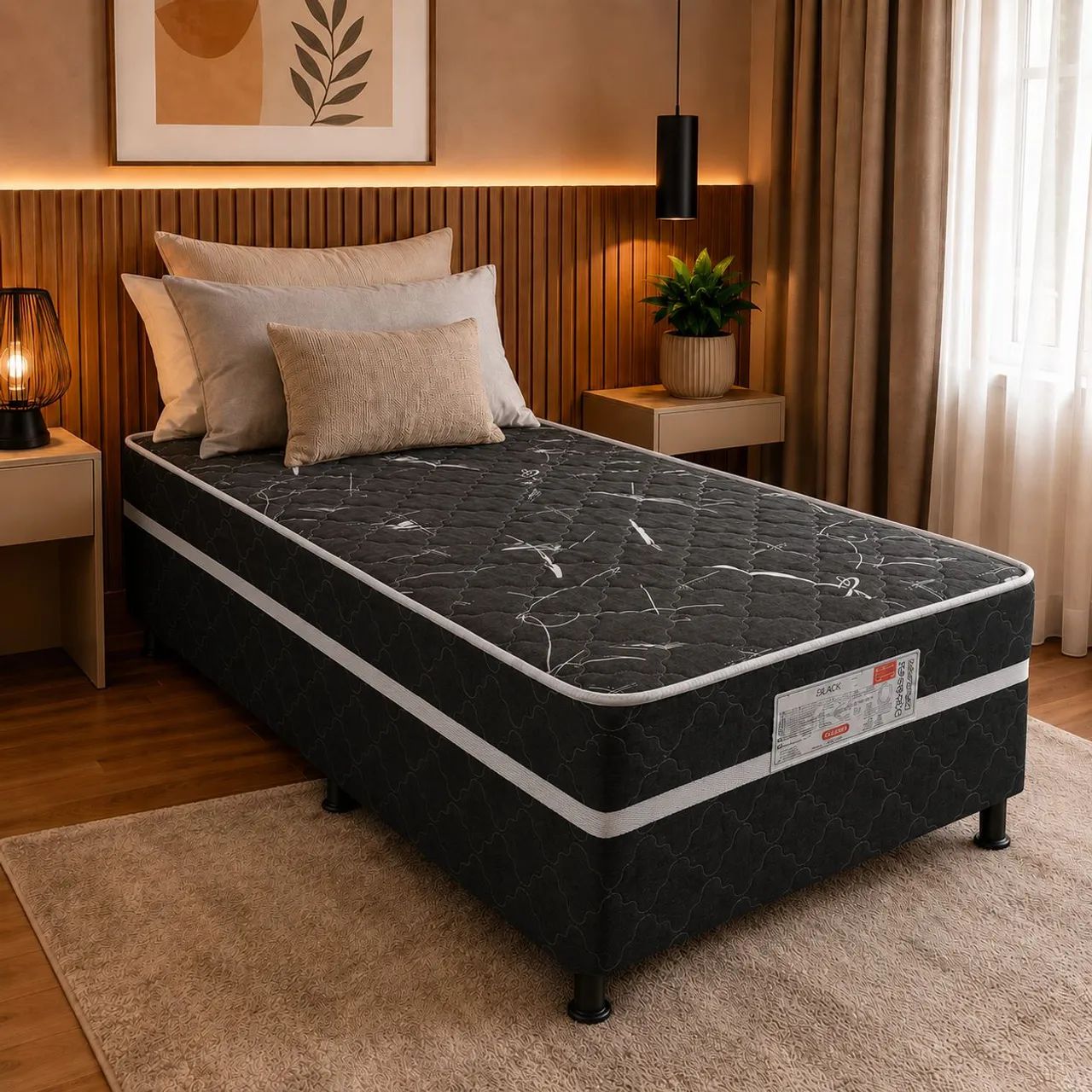 Cama de solteiro com colchão 