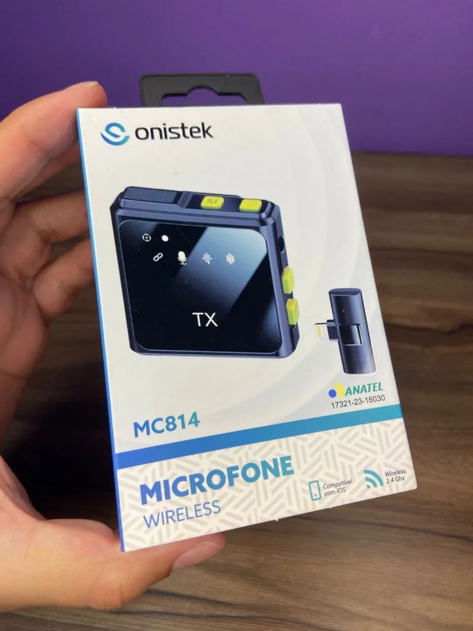 Microfone Lapela Wireless sem Fio Anatel - MC814 Onistek - Foto 4