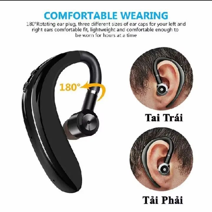 Fone de ouvido sem fio S109 modelo único ( single-ear ) com microfone embutido. - Foto 4