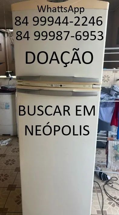 DOAÇÃO DE GELADEIRA USADA FUNCIONANDO