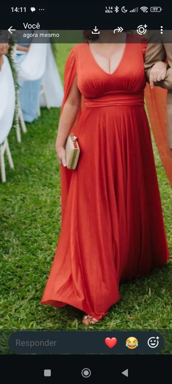 Vestido vermelho para casamento 