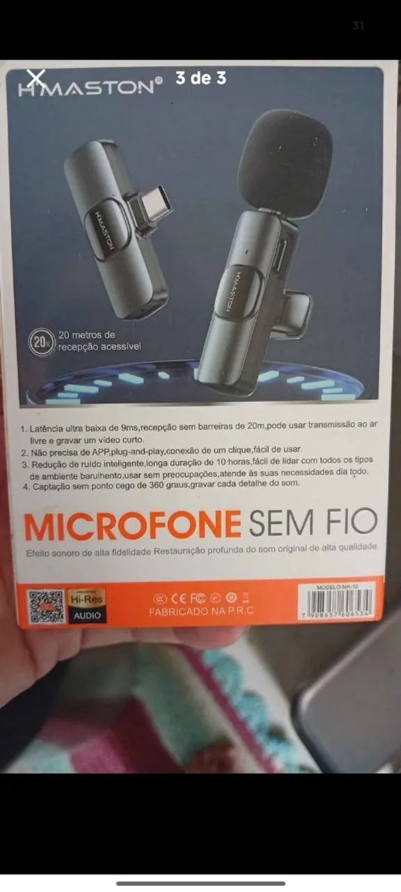 Microfone Sem Fio H'MASTON  - Foto 3