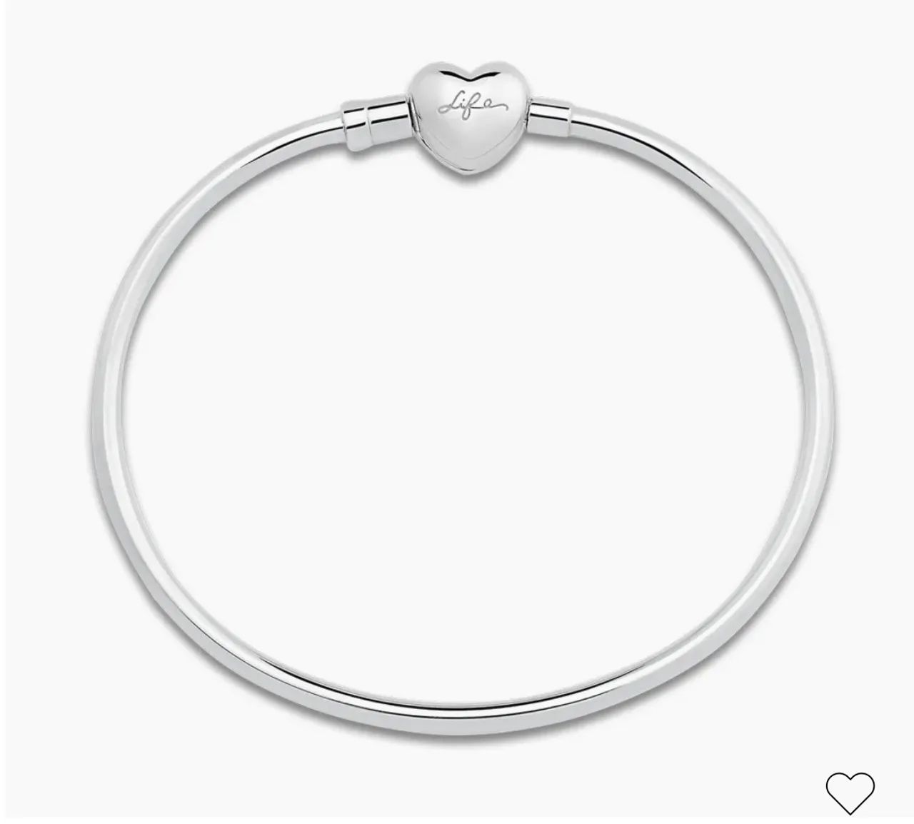 Pulseira Life Coração Em Prata 925 - Foto 4
