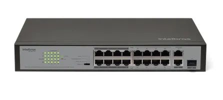 Switch Intelbras 16 Portas Fast Ethernet Poe+ Sf 1821 Poe