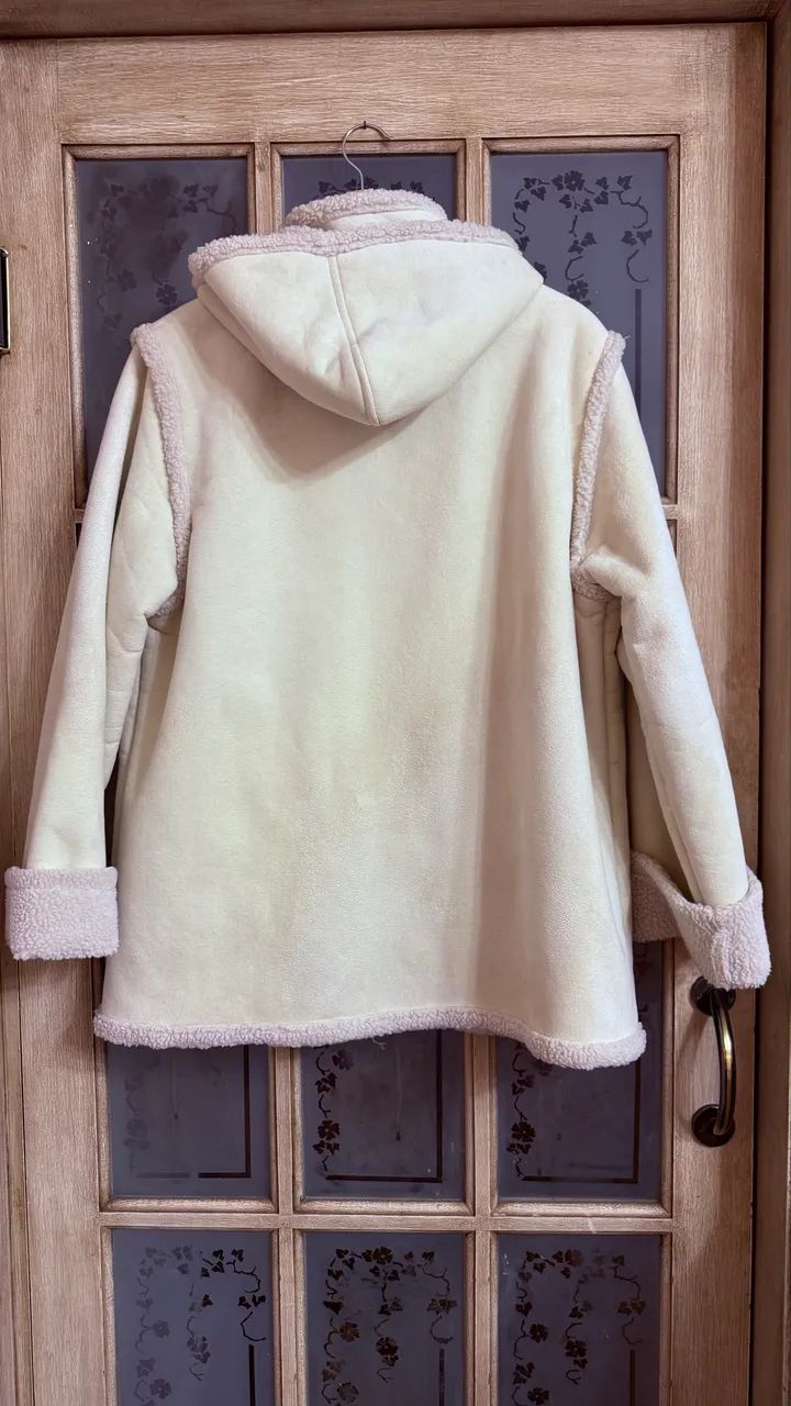 casaco choklate teddy coat creme gg - Foto 2