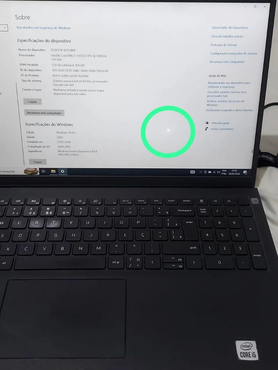 Notebook Dell 15" | i5 10ª Geração | 12GB | SSD 256GB - Foto 5