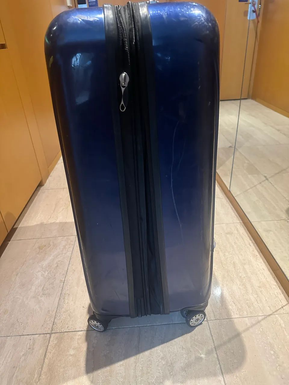 Mala Delsey 28 polegadas azul rígida em bom estado - Foto 3
