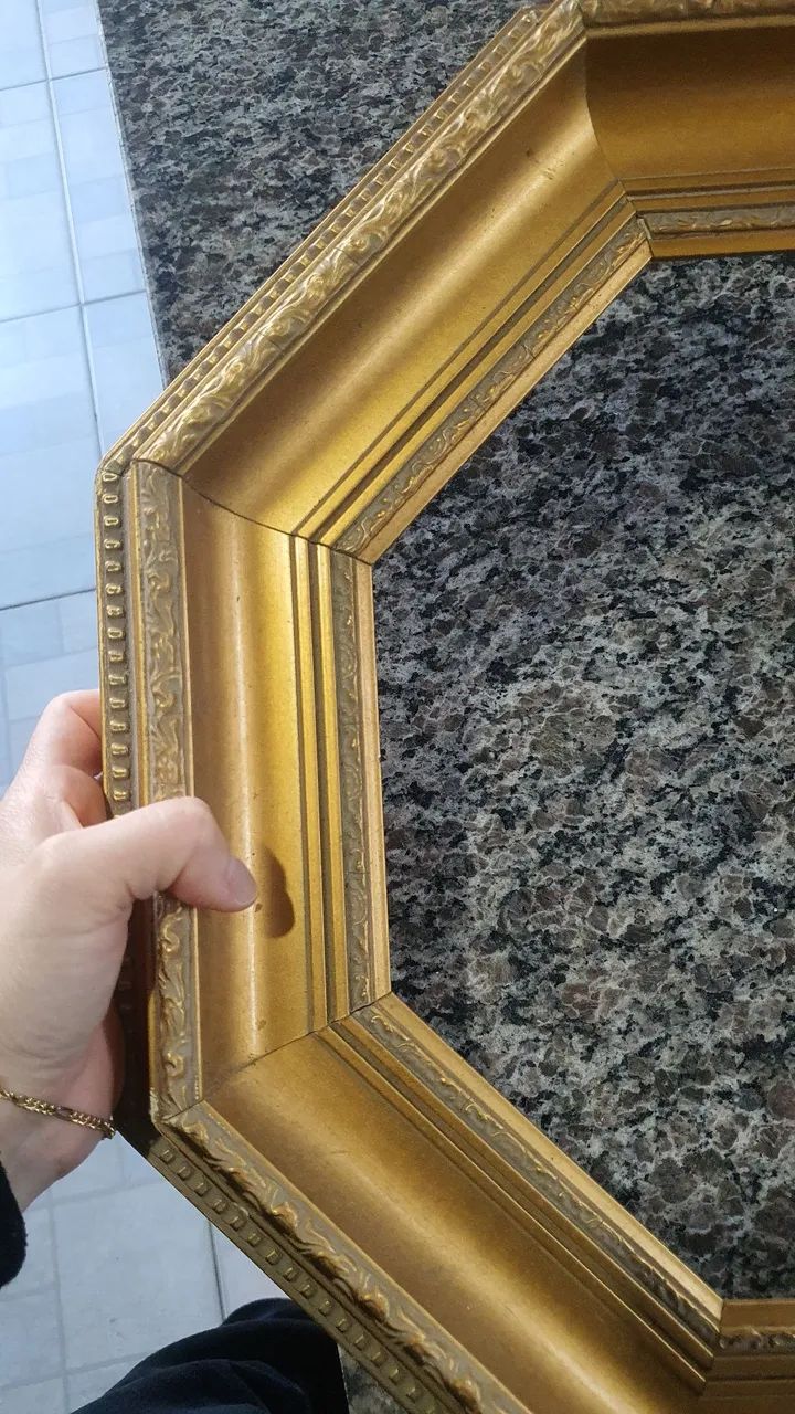moldura oitavada (octogonal) vintage - Foto 2