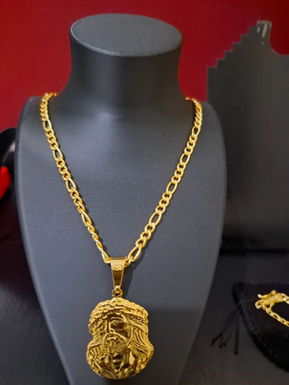 Corrente Elo 3x1 Banhada a Ouro18k com 4mm / 70 cm - Foto 4