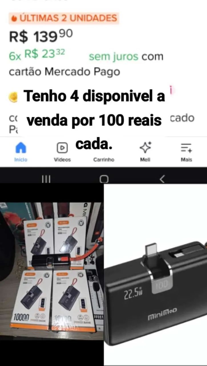 Mini carregador 10.000mah - Foto 2