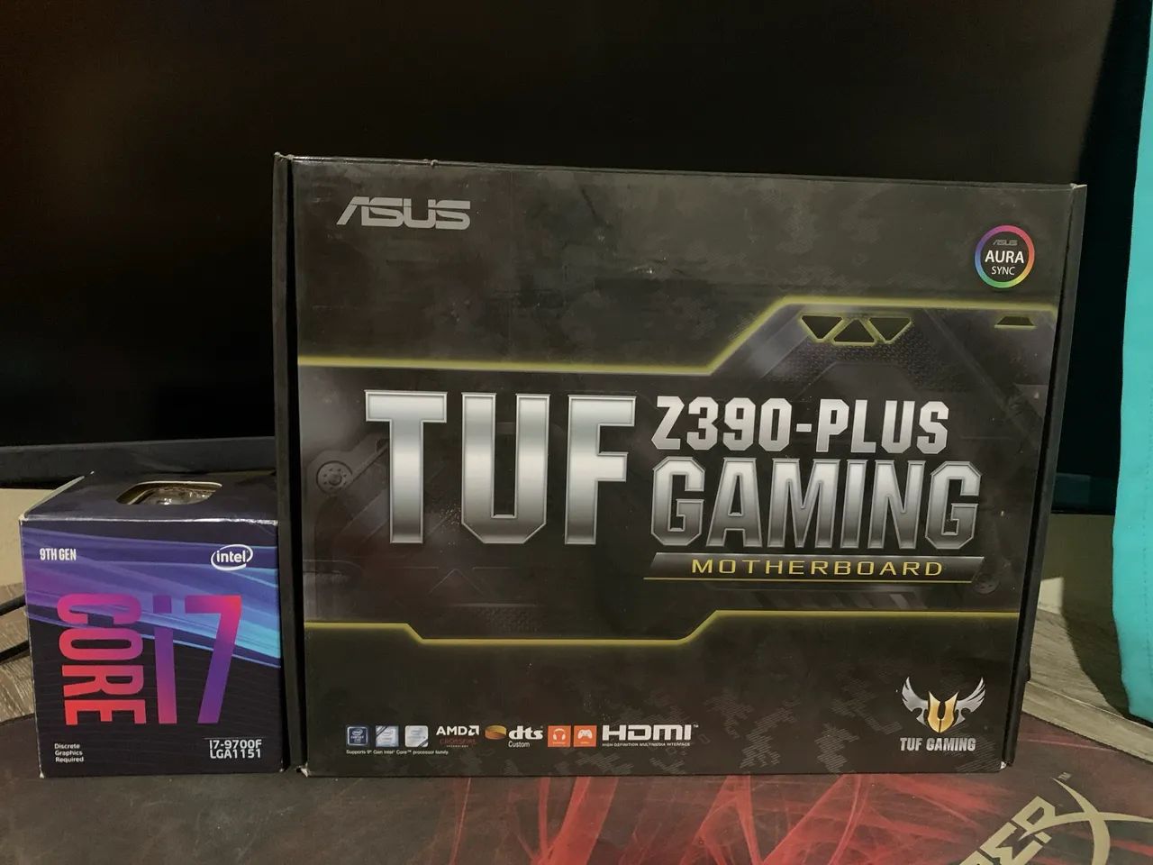 Placa mãe Asus TUF Z390-PLUS Gaming + i7 9700F - Peças de Hardware